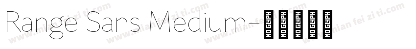 Range Sans Medium字体转换